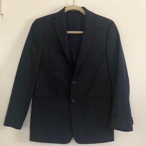 Navy blue plaid Michael Kors blazer, size 14R